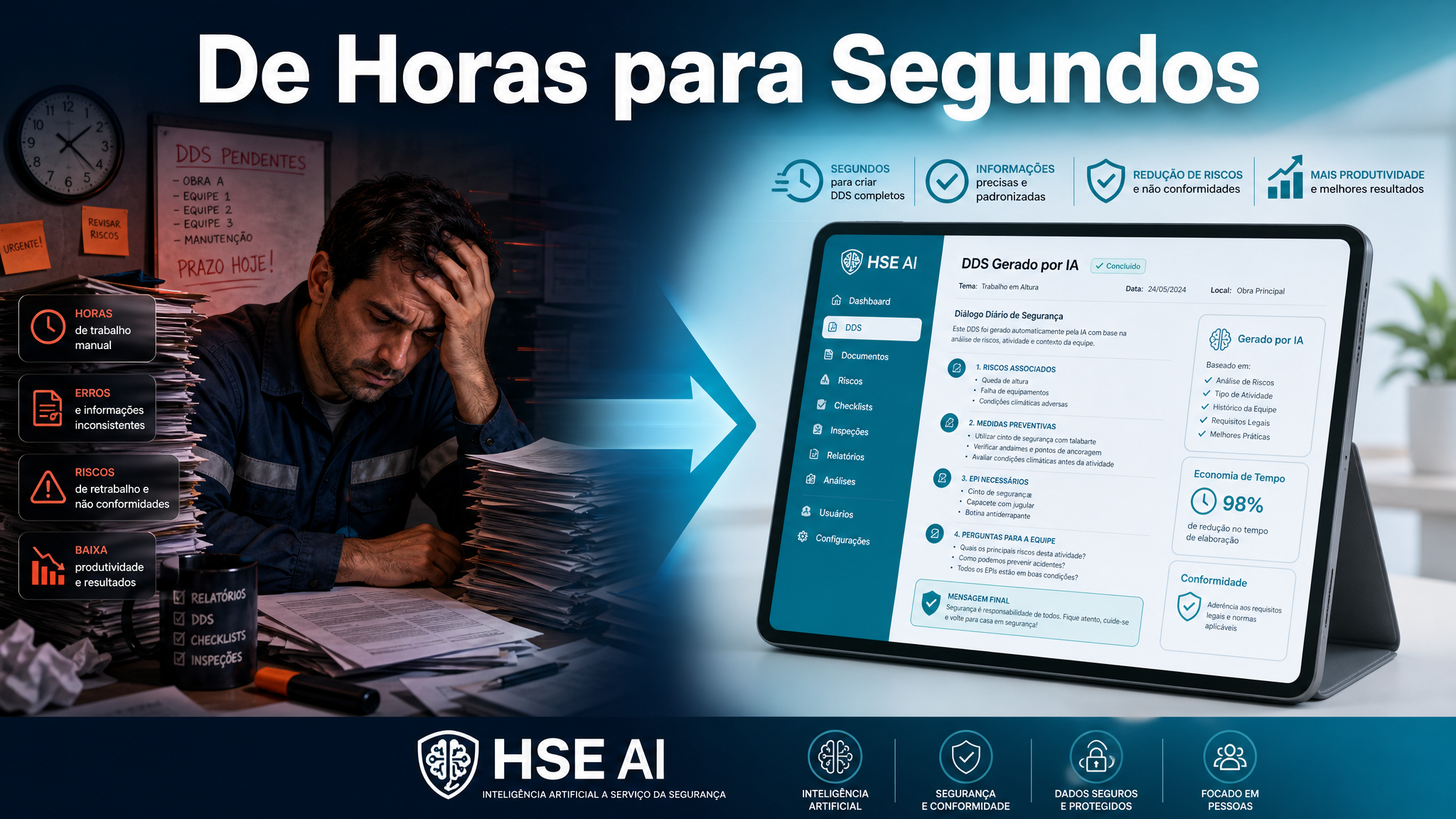 De horas manuais para segundos com IA - HSE AI